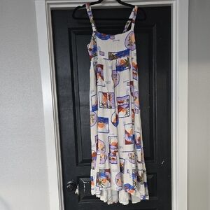 Paper Hearts Anthropologie La Dolce Vita Hi-Low Maxi Dress Size Small